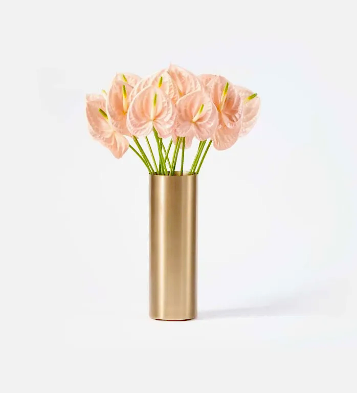 10 Anthurium Stems in a Tall Wickstead Vase