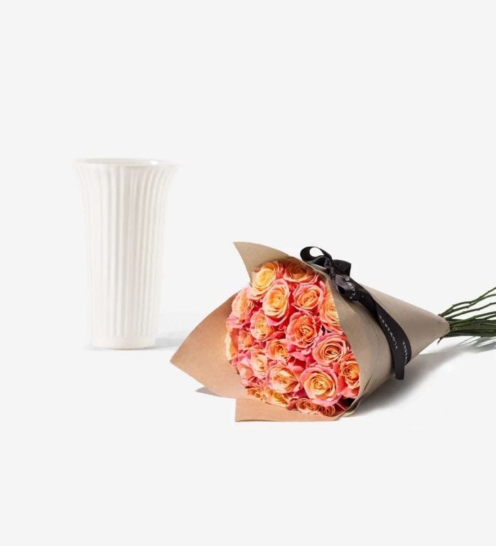 Glazed Vase and Roses