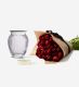 Peony and Vase Gift Set - Boudoir Peonies, Royal Windsor Vase, Sea Salt Truffle