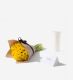 Daffodil Vase Set - 50 Buttery Blonde Daffodils with a Glazed White Vase