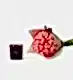10 Stems of Flamingo Peony with our Peony Scented Candle