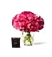10 Stems of Framboise Peony with our Peony Scented Candle - Please Note the vase is not included
