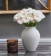 25 stems of Ballet Slippers Italian Ranunculus in a Small Mayfair Vase Blanc
