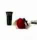 20 Stems of Red Naomi Rose and Glazed Green Fluted Vase