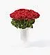 20 Stems in a Glazed White Fluted Vase - Please note vase is not included