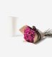 The Glazed Vase and Flowers Set - 20 Stems of Rose a la Mode and Glazed White Fluted Vase
