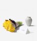 Daffodil Vase Set - 50 Sunshine Daffodils with a Small Mayfair Blanc Vase